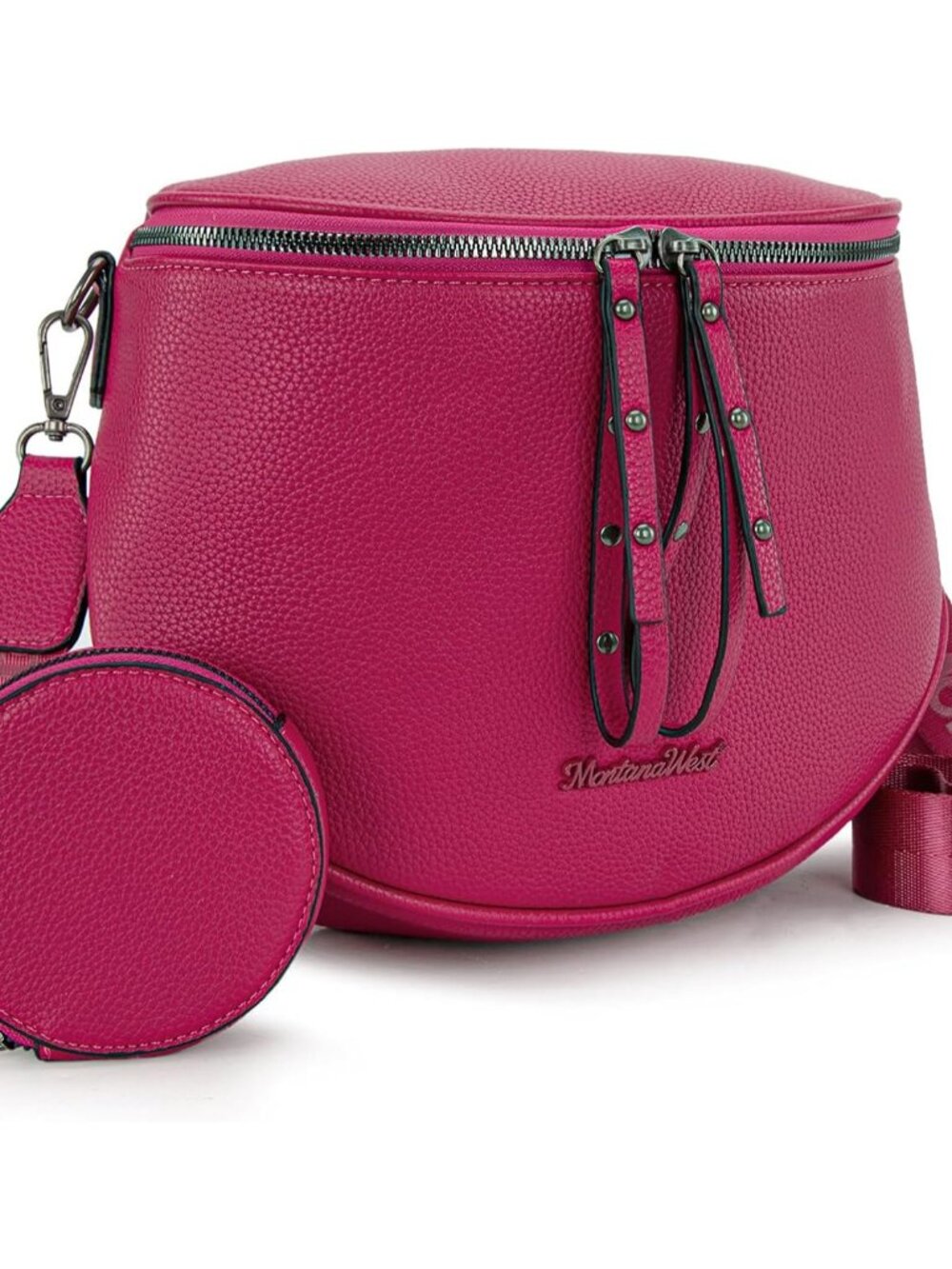 Crossbody Bag for Women, Large Bum Bag Purse Soft Vegan Leather Travel Fanny Pac
